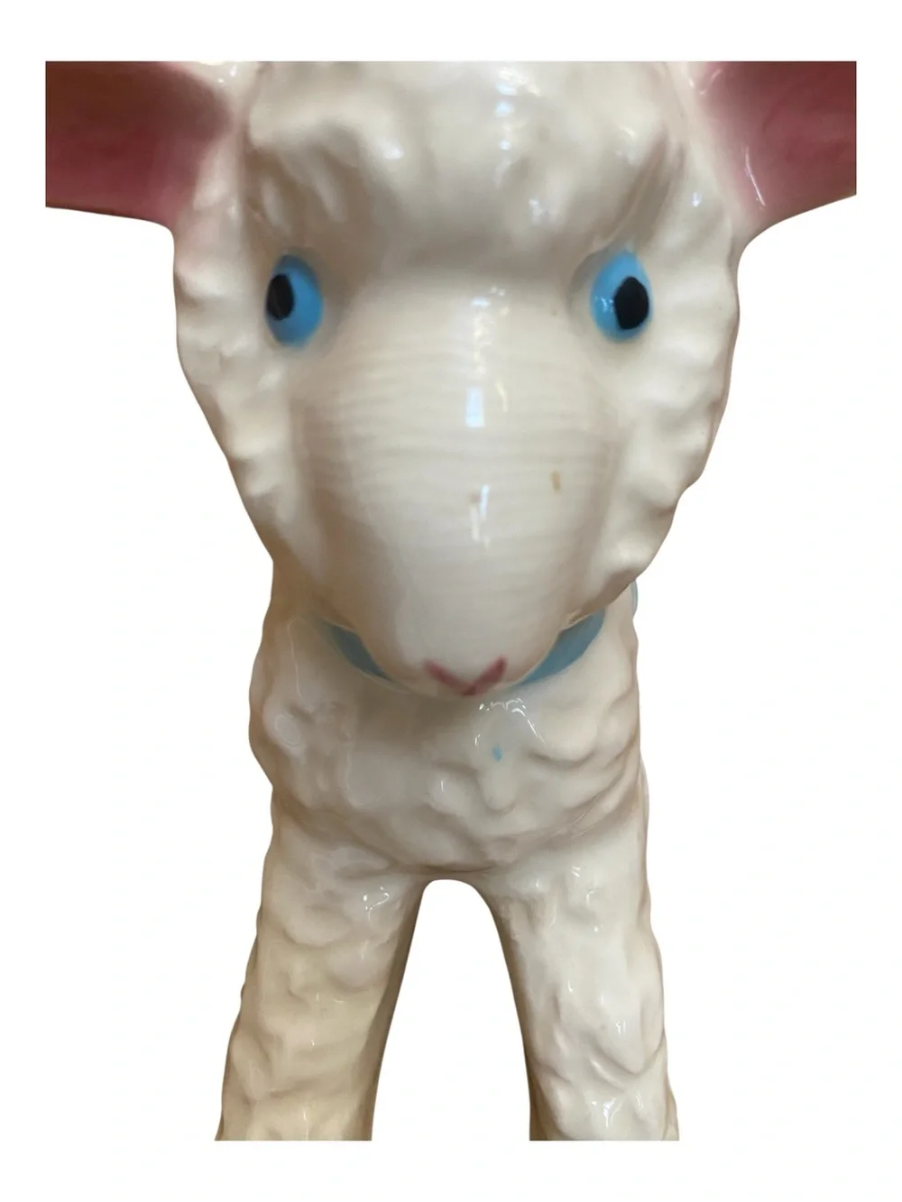 Hull Vintage 1966 White Lamb Ceramic Planter Cute Vase Easter Spring Nursery